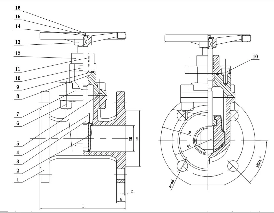 Dinf4 BS5163 Ordinary Pressure Bohai in Polywood Case Gas Industrial Valve