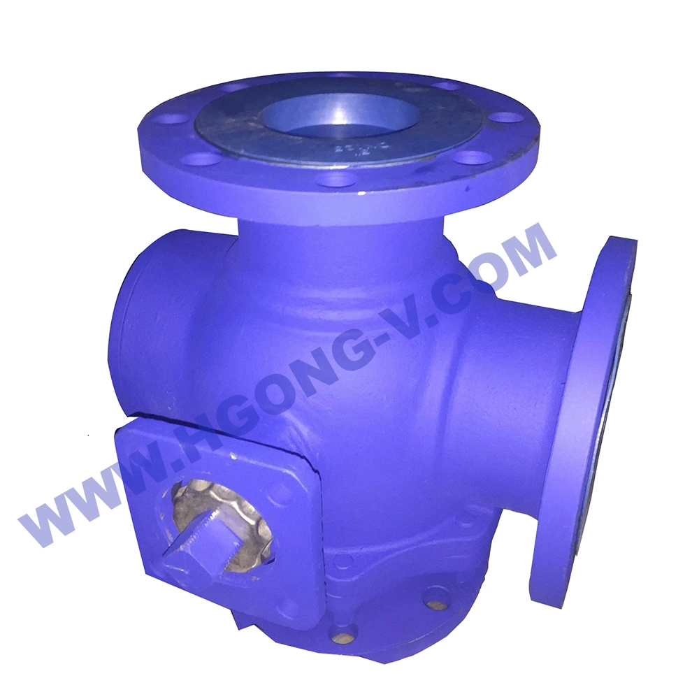 API/DIN 304/316 Pneumatic Worm Gear Customization Three Way Flange Ball Valve