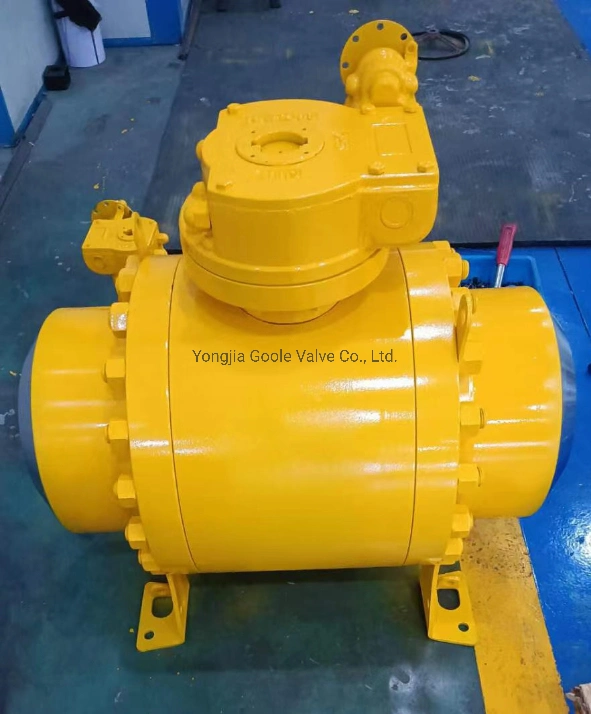 API 6D/API 608 High Pressure Forged Steel Hard Seal/Metal Seated Trunnion Mounted Ball Valve /A105/Lf2/F304/F316/Pneumatic/Electric/Motorized/Gear Operated