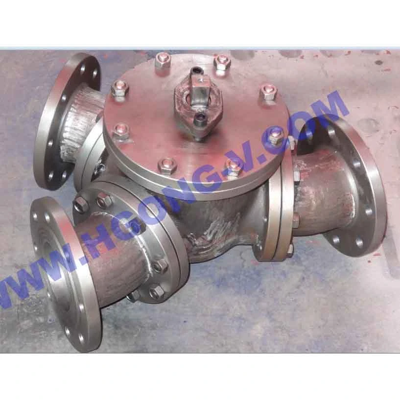 API/DIN 304/316 Pneumatic Worm Gear Customization Three Way Flange Ball Valve