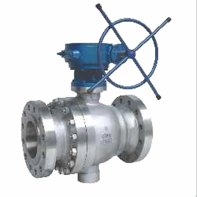 High Quality Flange Fixed Cast Steel Worm Wheel Ball Valve