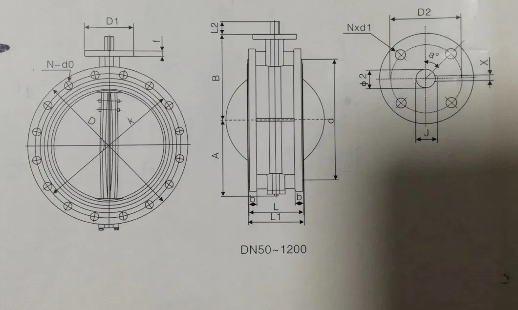 Concentric Soft Sealing Double Flanged Gearbox Operated Butterfly Valves