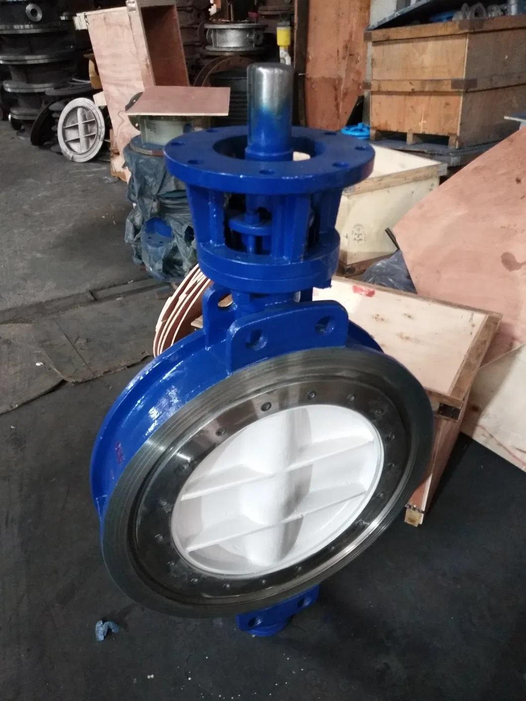 Supply Manual Cast Steel to Clamp and Hard Seal Three Eccentric Butterfly Valve Triple Eccentric Hard Seal Worm Gear Driven Wafer Butterfly Valve D373h DN200