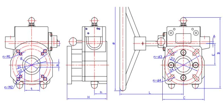 Chinese Manufacturer Clutch Gearbox for Pneumatic Actuator