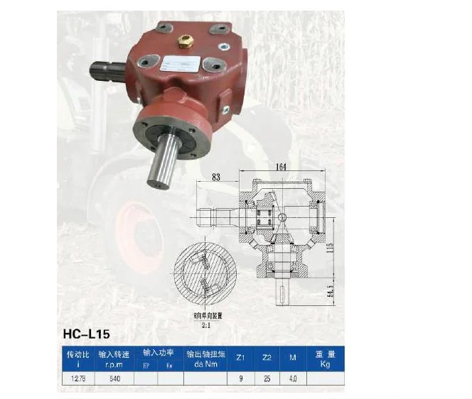 90 Degree Agricultural Pto Gearbox for Tractor Slasher Rotary Tiller