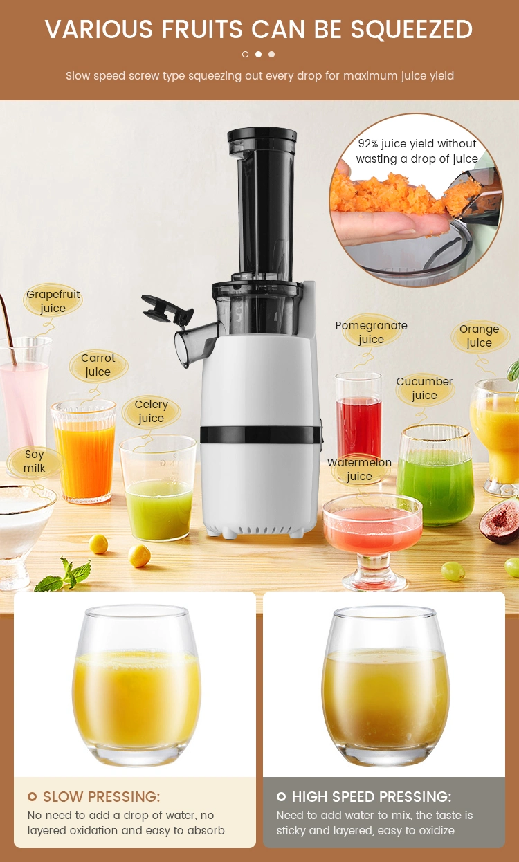 Sj-010 Pursue Fresh Taste Electric Slow Juicer Fruit Portable Lemon Pure Mini Small Portable Blender Juicer