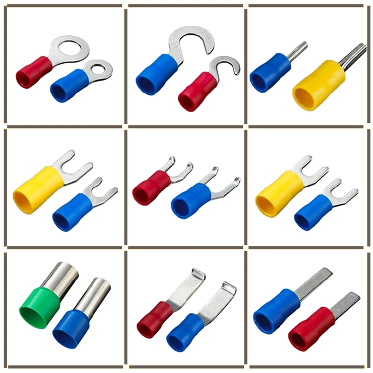 Bottom Price Accessories Yellow/Blue/Red RV Insulated Copper/Brass Cable Lug Electric Crimp/ Pre-Insulated Ring Terminals/Connectors