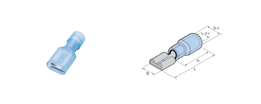 Fully Insulated-Male Quick Disconnects Wire Connectors Nylon Quick Crimp Terminals 22-16 16-14 12-10 AWG