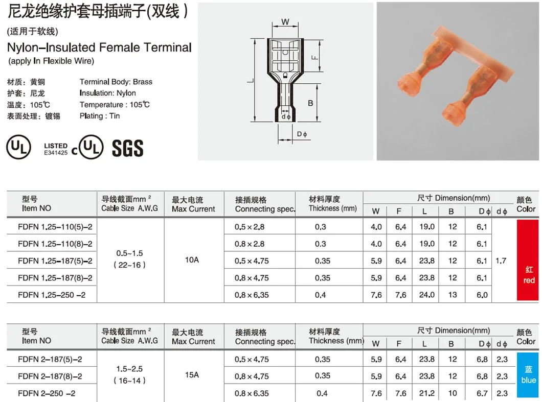 2-520181-2 Female Insulated Terminal Reel Type