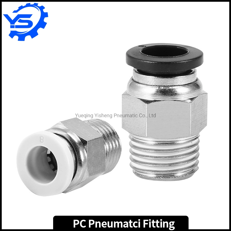 PE-08 White Color Plastic Pneumatic Fittings Push Straight Connector Terminal Fitting