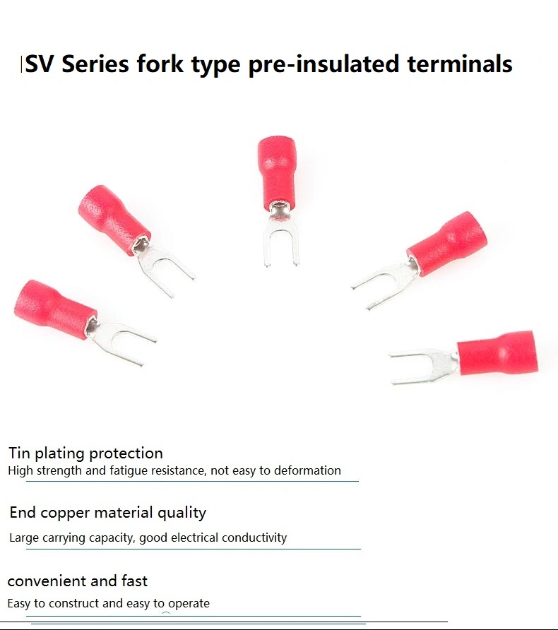 Fork Type Nylon Insulated Cold End Wire Cramp Terminals