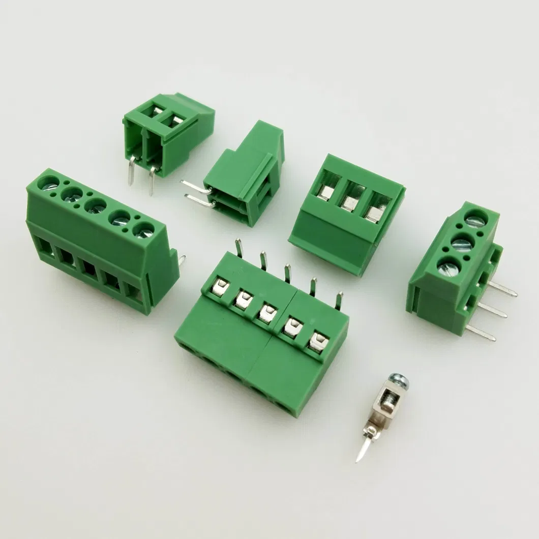 4-Way 4 Pole Pin PCB Mounting Screw Terminal Block Connector