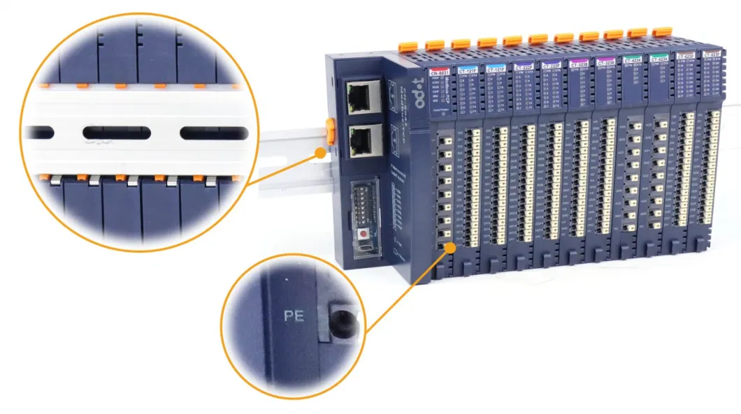 Remote Profinet I/O Network Adapter for PLC, 32 Io Module Slots Extensible, Input &amp; Output Max 1440bytes, Support No Mrp Redudancy