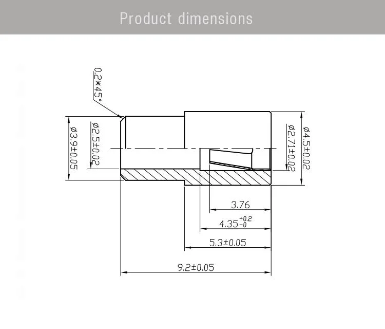 2.0 9.2mm Gold Plated Terminal for PCB and DC DC Power Module