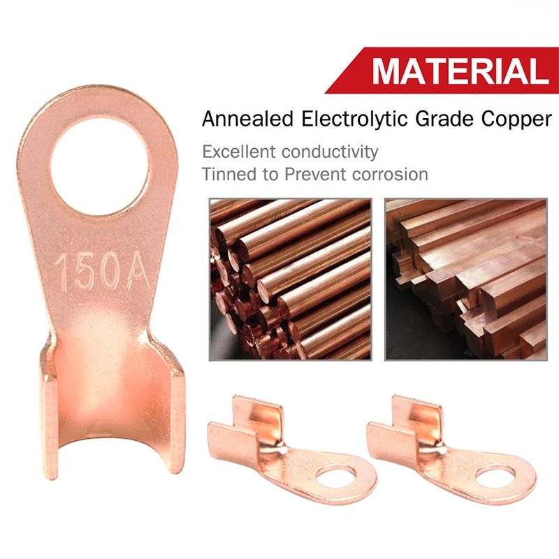 AWG Non Insulated Ring Copper Connector Lugs Ring Type Ot Terminals