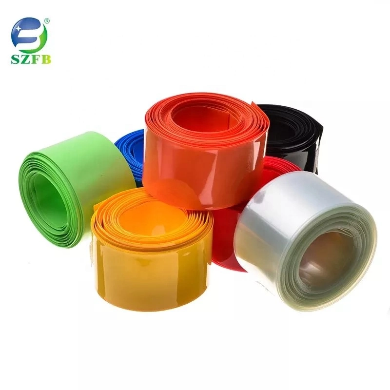 Blue Color 500mm Lay-Flat Width 18650 Battery PVC Heat Shrinkable Tube Shrink Film Sleeve