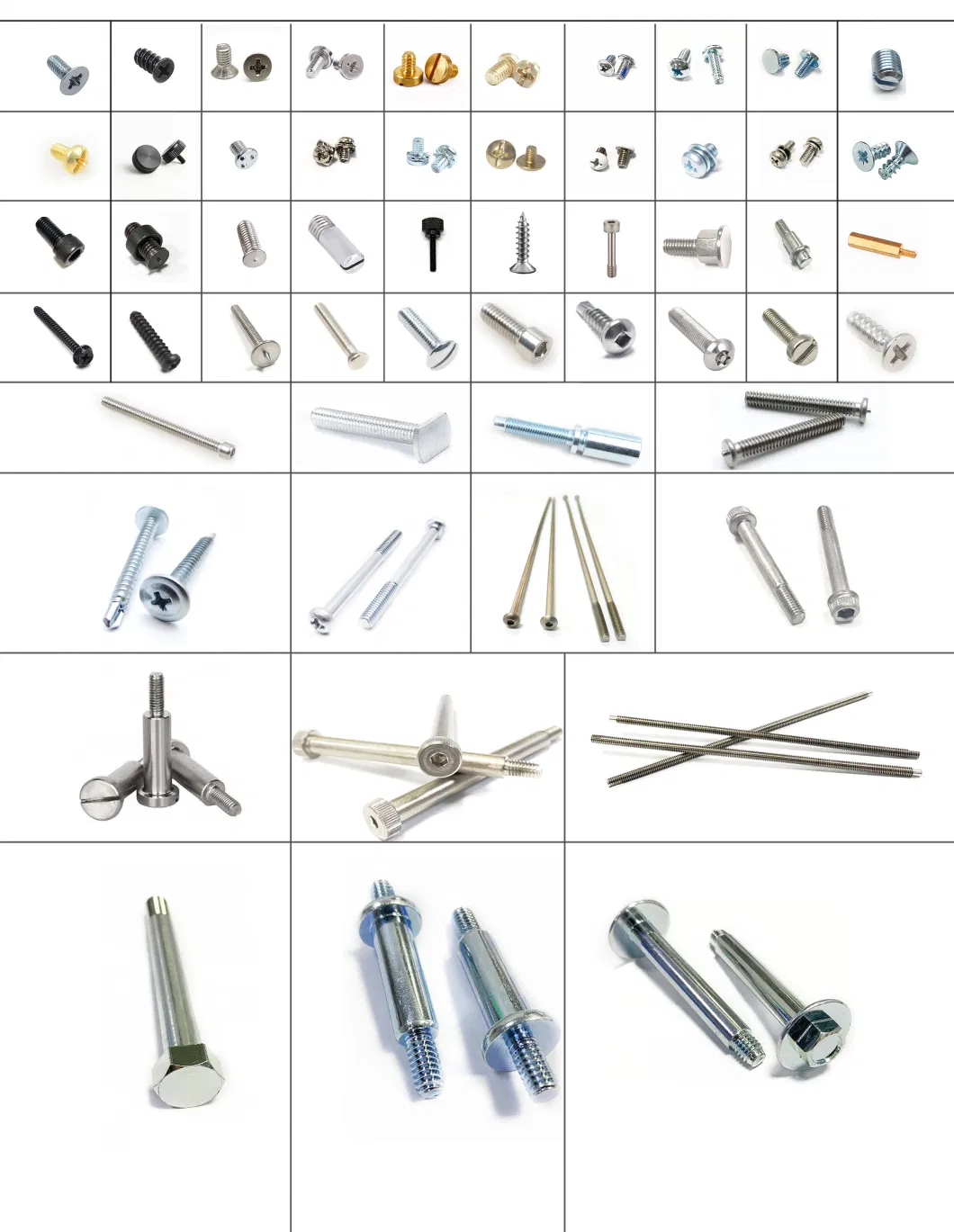 Custom Fastener Metal Terminal Block Pan Slot Head Combined Sems Screw with Square Washer