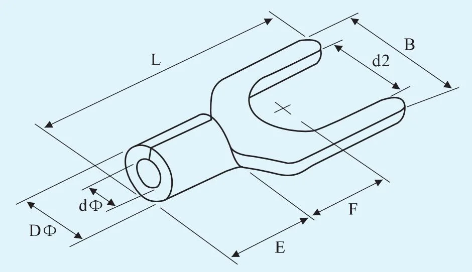 OEM Tu Type Non-Insulated Crimp Terminal Wire Terminal Furcate Naked Terminal