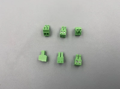 Bloque de terminales de PCB de ángulo de la conector de clavija tipo tapón color verde
