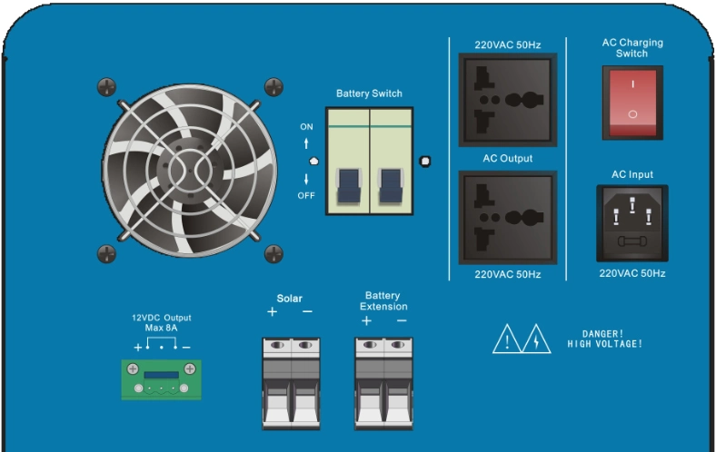 N-St Solar System Power Inverter with Battery