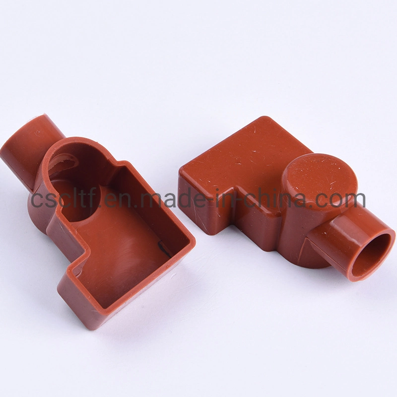 Wholesale Soft PVC Rubber Boot Sleeve Insulation Cap Positive and Negative Cable Insulated Cover Wire Wiring Harness Battery Terminal Protector Cover Black Red