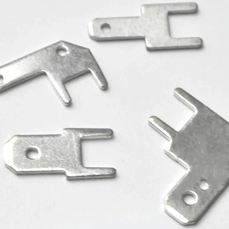 Uninsulated Electrical Male Spade Tab PCB Terminals Solderless Hardware Stamping Part Wire Terminals Connector