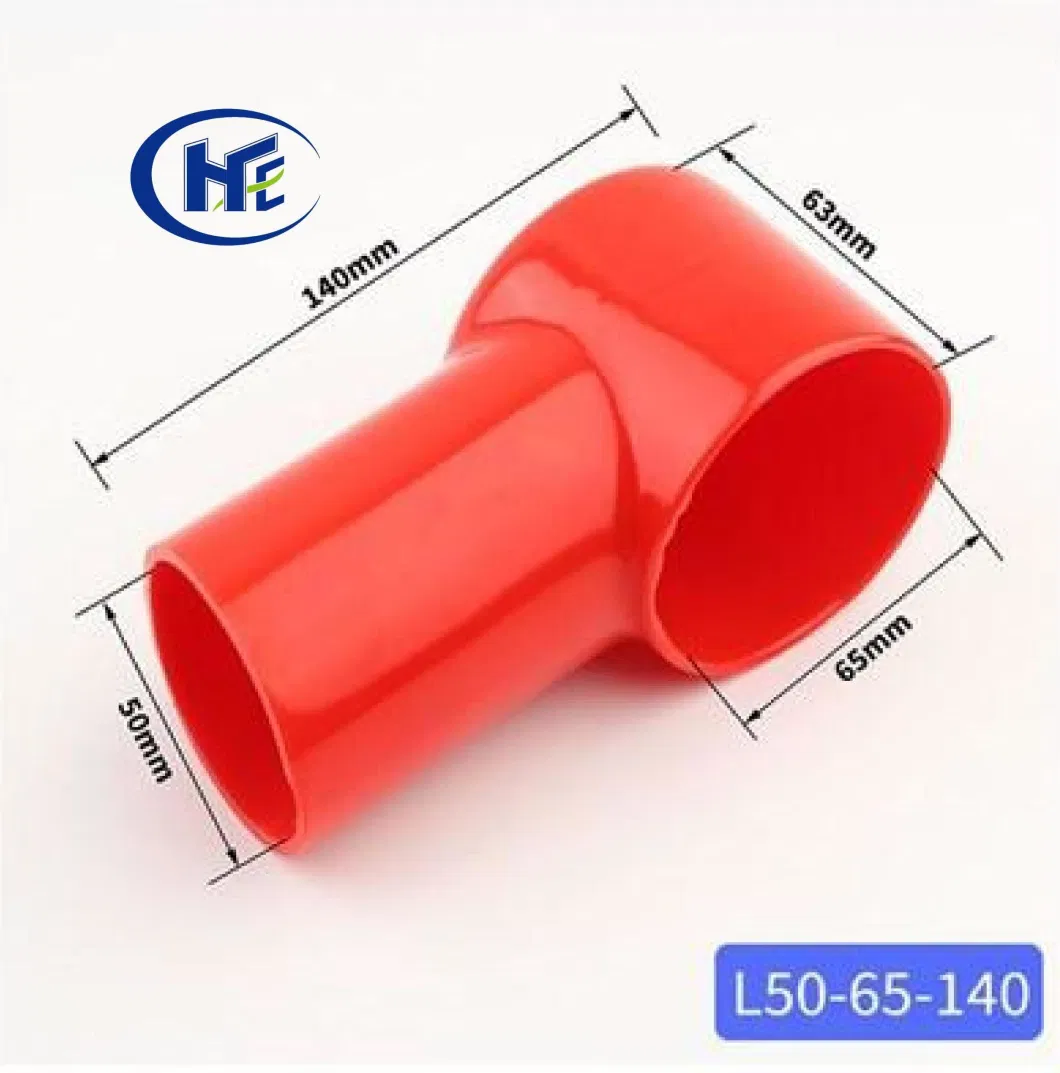 630mm2 Red Black Plastic Terminal Cap Soft PVC Cable Insulator Cover Rubber Battery Terminal Protector Cover L50-65-140