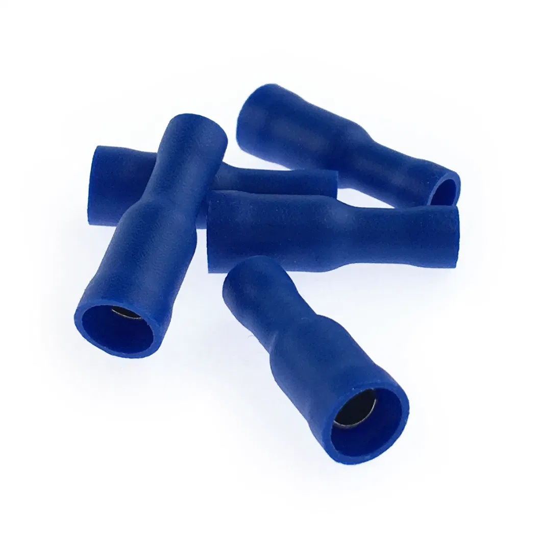 5 Colors 100PCS Bullet Butt Connectors Assorted Insulated Female & Male Brass Crimp Wire Terminals