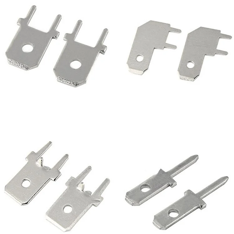 Uninsulated Electrical Male Spade Tab PCB Terminals Solderless Hardware Stamping Part Wire Terminals Connector