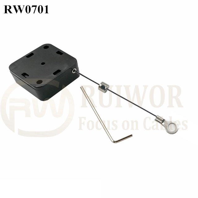 RW0701 Square Retractable Cable Plus Ring Terminal Inner Hole 3mm 4mm 5mm for Option