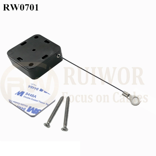 RW0701 Square Retractable Cable Plus Ring Terminal Inner Hole 3mm 4mm 5mm for Option