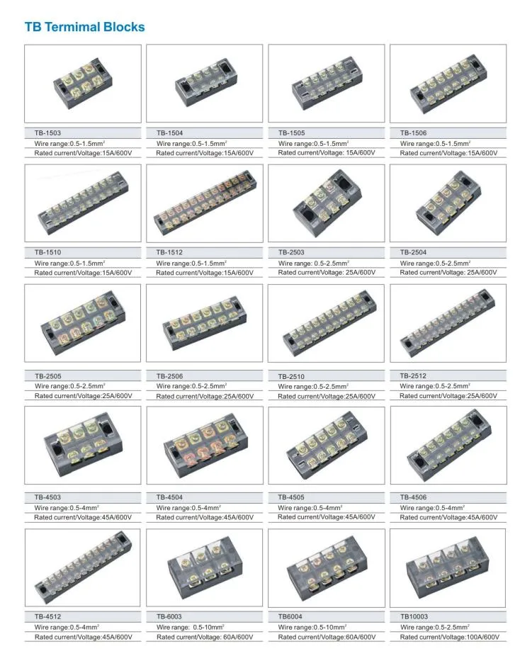 High Quality Factory Production Tb-4504 45A 4-Bit Wiring Bar Plastic Terminal