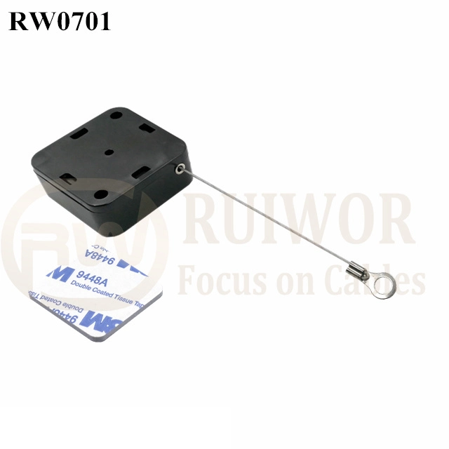 RW0701 Square Retractable Cable Plus Ring Terminal Inner Hole 3mm 4mm 5mm for Option