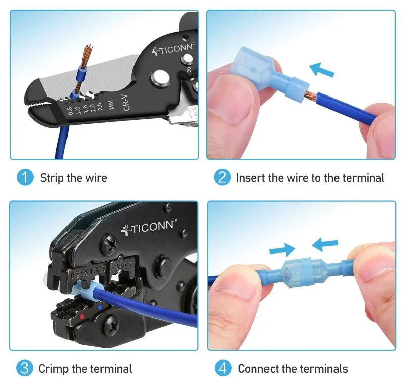 Cold Pressing Terminal 6.3 Spring 4.8 Blade 2.8 Nylon Female Fully Insulated Terminal