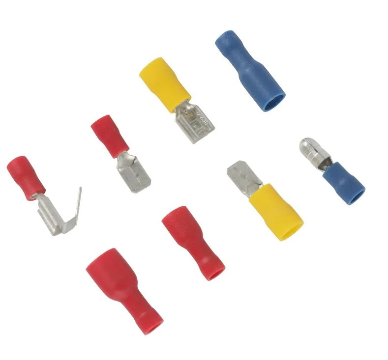 Red Blue Yellow PVC Insulated Ring Cable Lugs Ring Crimping Terminals