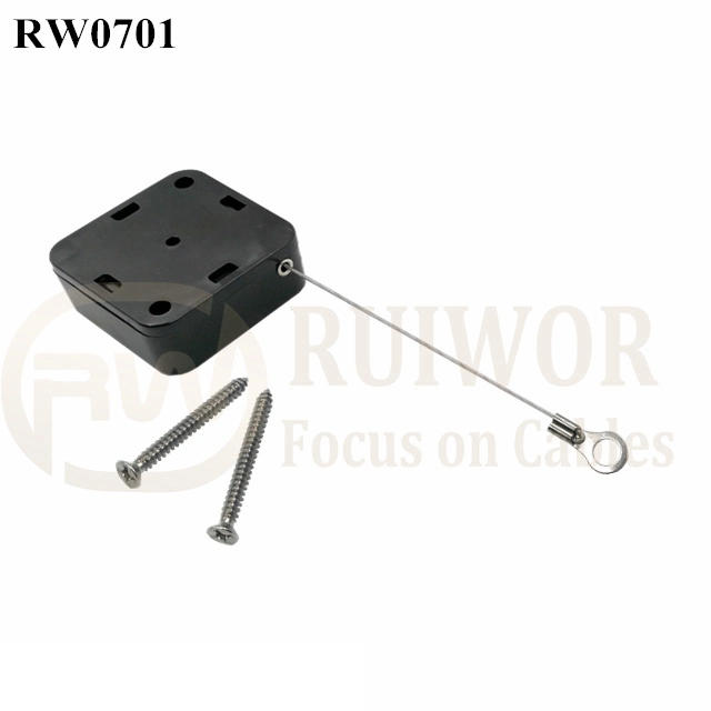 RW0701 Square Retractable Cable Plus Ring Terminal Inner Hole 3mm 4mm 5mm for Option