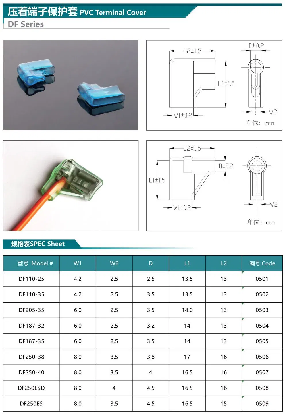 Factory Direct Flexible PVC Insulator Sleeve for 250 Flag Terminal