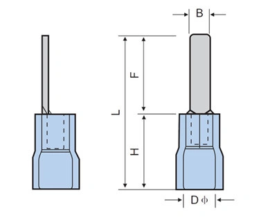 Insulated Pin Terminals Pin Cable Lugs Wire Connector Ring Battery Terminal