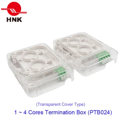  4 Fibers Fiber Optic Termination Box with Transparent Cover