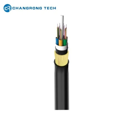  Outdoor Single/Double Jacket Aerial 2 to 144 Core Sm G652D Self-Supporting Fiber Optic ADSS Cable