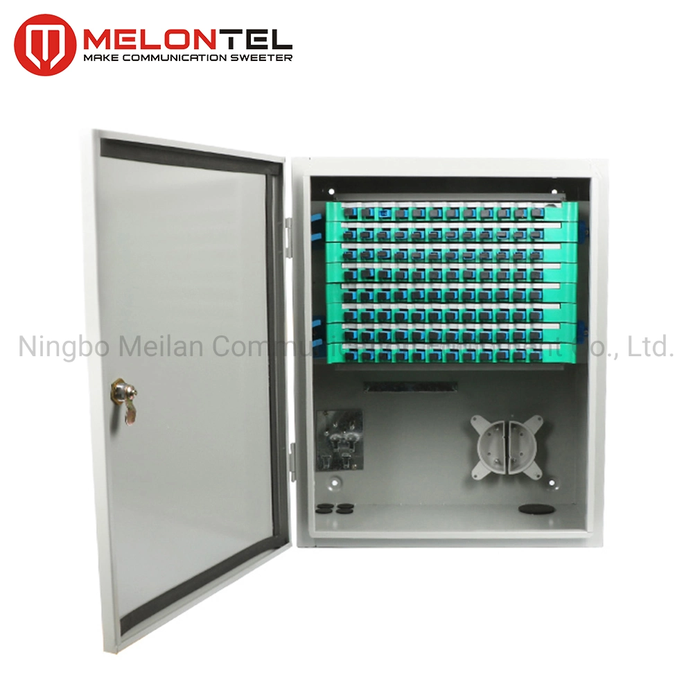 Fiber Optic 96 Core Fully Loaded Wall Mount Type Outdoor SPCC Telecom Cabinet