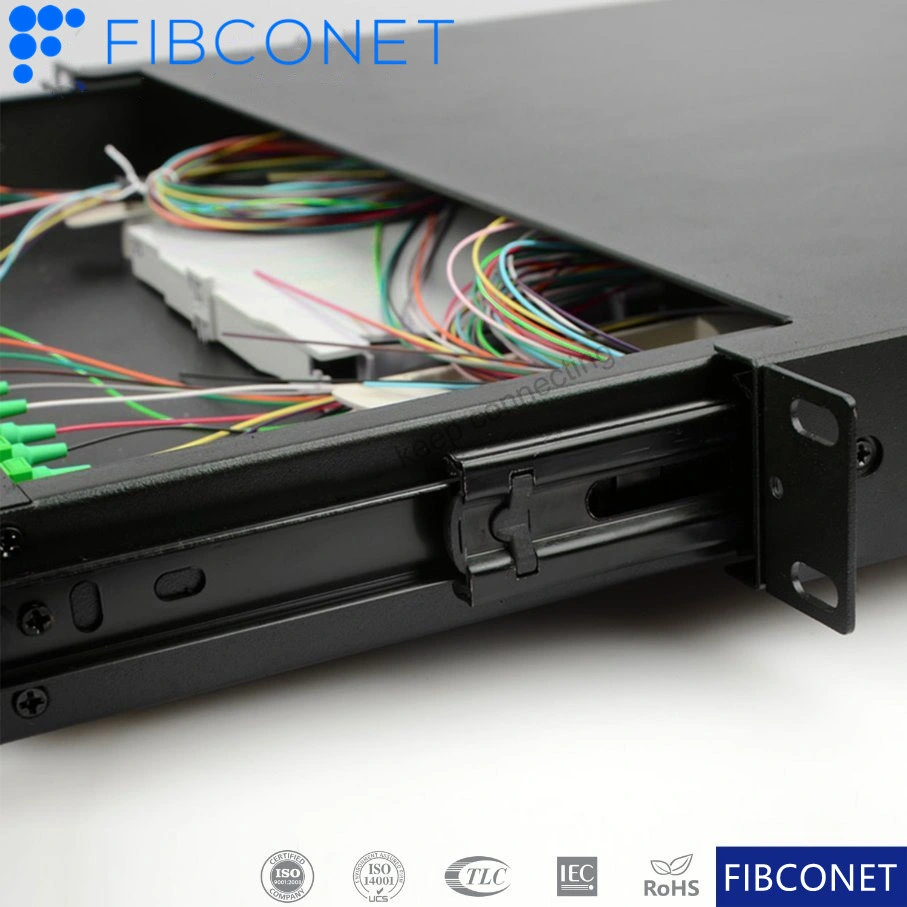 FTTH 1u 2u Outdoor Rack Mount ODF, 4 8 12 24 48 72 96 144 Port Core Fiber Optic Main Distribution Frame