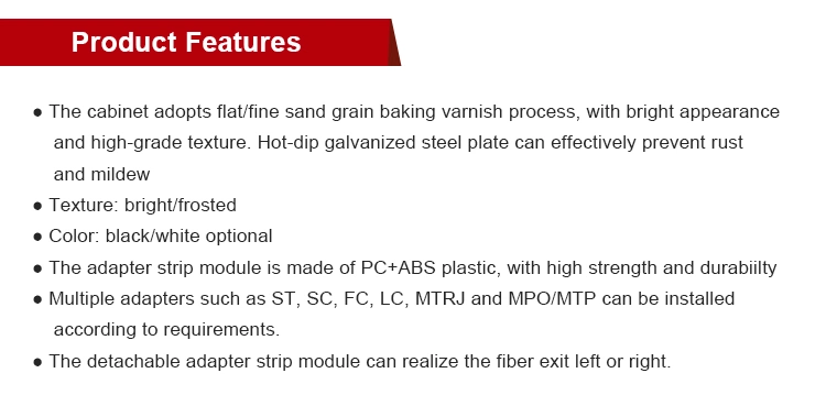 Shenzhen 24 Years Fiber Optic Terminal Equipment OEM Factory Supply Distribution Frame ODF Termination Box