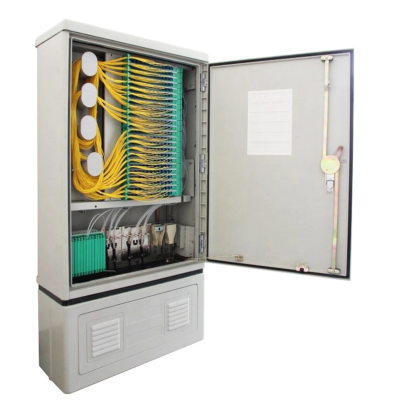 SMC or Metal Material Fiber Cabinet Outdoor Floor Type Fiber Optic Cross Connect Cabinet