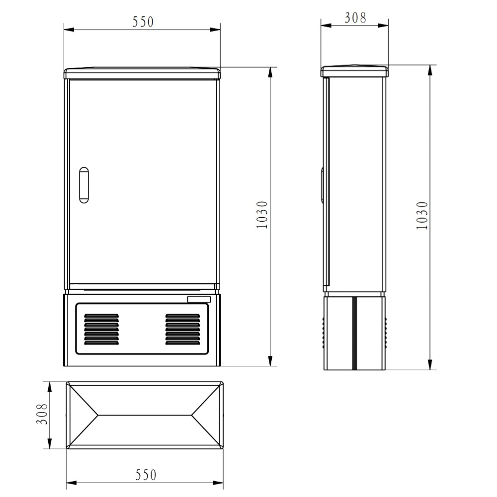 144 Cores SMC Outdoor Fiber Optical Cross Connection Cabinet ODN Network Optical Cable Cross Cabinet