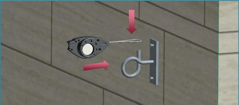 C Type Drop Cable Wire Clamp Draw Hook