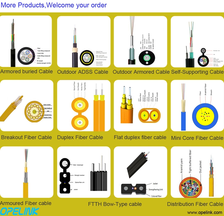 Factory Breakout Optical Fiber Cable 24 Cores Singlemode Indoor Cabling Fiber Optic Cable, for Direct Splicing to Connector and Connecting to Equipment