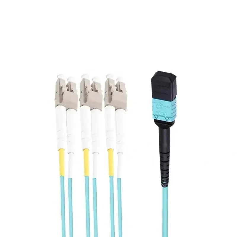 8/12/24 Core MPO/MTP 12 Cores MPO to LC Female Male Optical Fiber Patch Cord Single Mode Fiber Optic Patch Cord Fiber Jumper