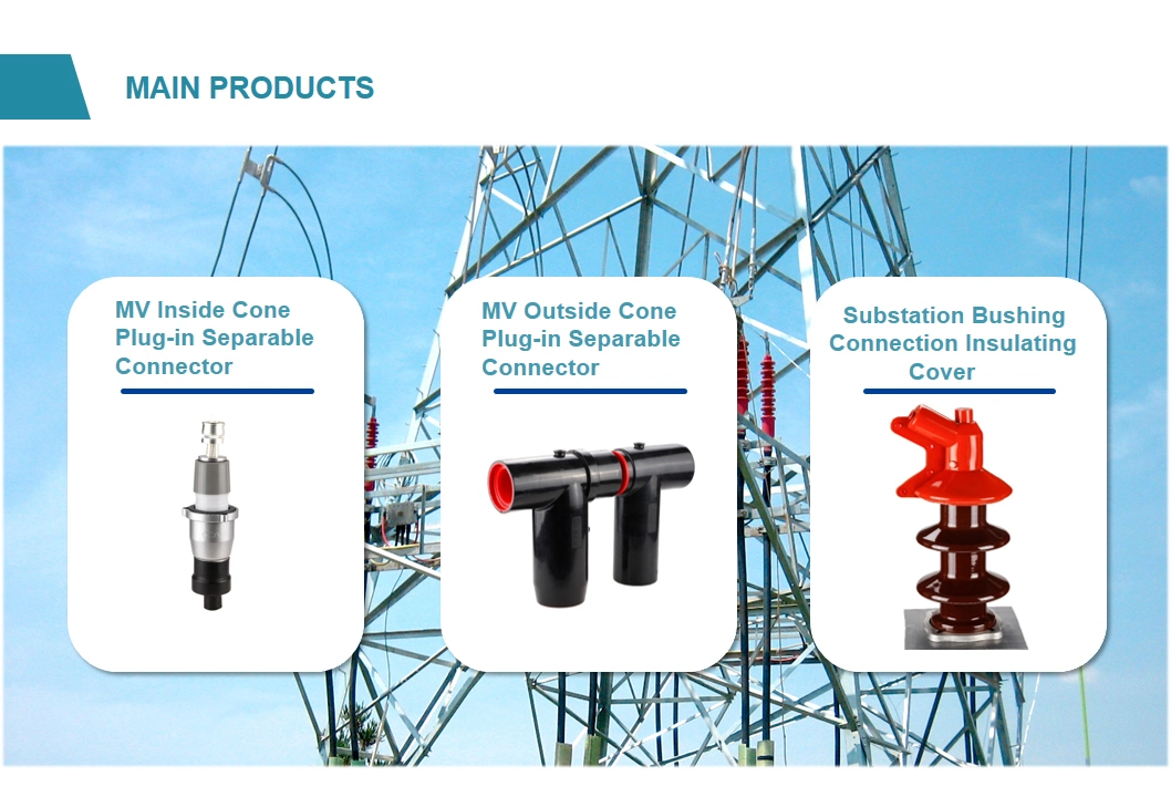 72.5kV, 110kV, 132kV Flexible Silicone Rubber Dry Type Pre-molded Cable Termination