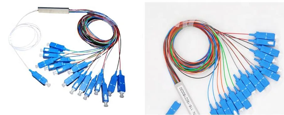 FTTH Optical PLC Splitter 1X8 Sc APC Steel Tube Bare Micro Mini Type Optic Single Mode Fiber PLC Splitter